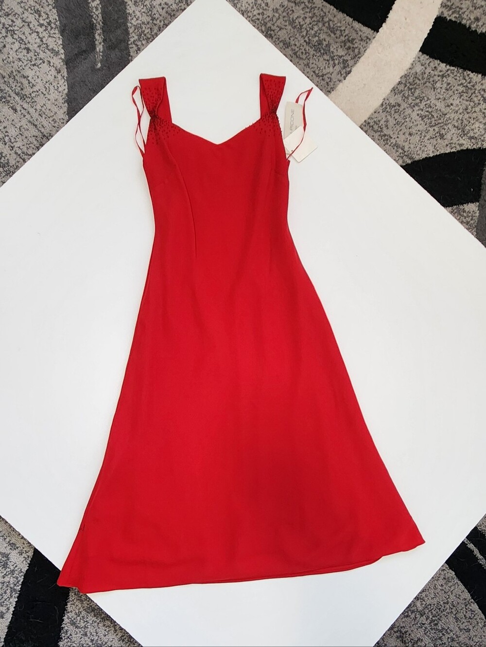 Evan-Picone NWT Red Beaded Petite Formal Dress Size 2P